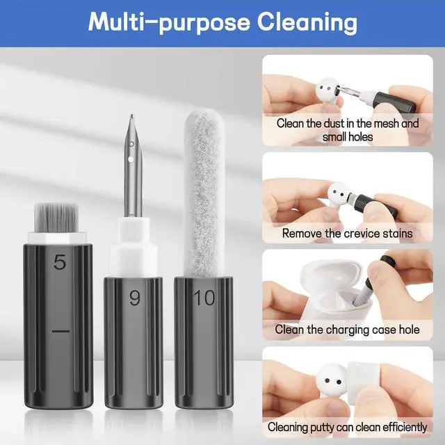 Alt view image 6 of 7 - iPhone Cleaning Kit CleaniKu Phone Cleaner - iPhone Charging Port Cleaning Tool, Multi-Tool Phone Repair Restore with Speaker Cover, USB C Cleaning Kit for Lightning Cables,Connectors,Speakers,Airpod