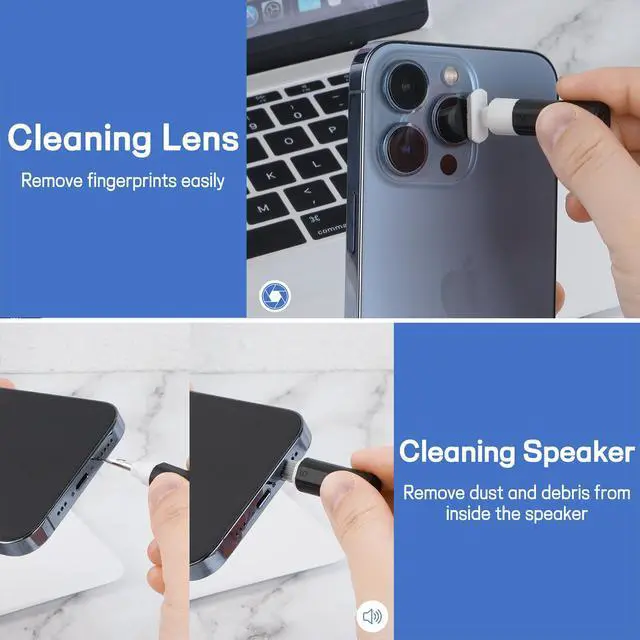 Alt view image 7 of 7 - iPhone Cleaning Kit CleaniKu Phone Cleaner - iPhone Charging Port Cleaning Tool, Multi-Tool Phone Repair Restore with Speaker Cover, USB C Cleaning Kit for Lightning Cables,Connectors,Speakers,Airpod