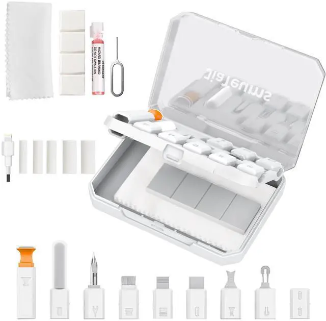 Main image of iPhone Charging Port Cleaning Tool,USB C Cleaning Kit for Cell Phone Airpod, Repair Kit for Laptop PC Data Cable (White)