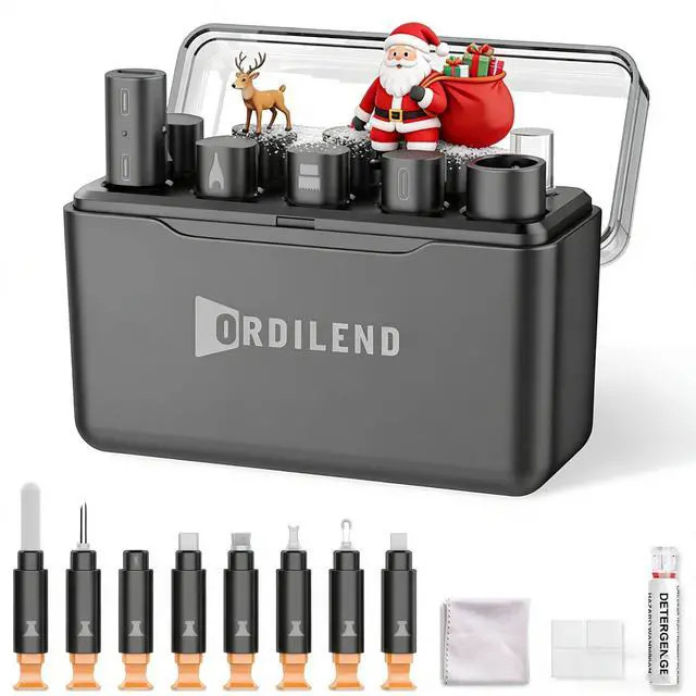 Main image of iPhone Cleaning Kit for Charging Port Cleaner, Cleaner Kit for AirPod Multi-Tool iPhone Cleaner Repair Lightning Cable for iPad Connector Airpod Speaker Compact Portable with Storage Case