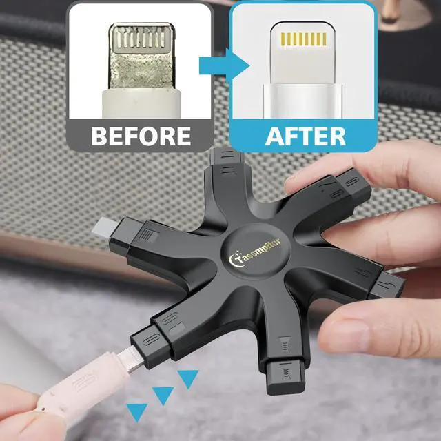Alt view image 3 of 7 - iPhone Cleaning Kit Phone Port Cleaner, Cleaner Kit for AirPod iPhone Pro Max, Cleaning Putty for Cell Phone Charging Port Lightning Charger Connector Cable Speaker, Repair Restore Tool