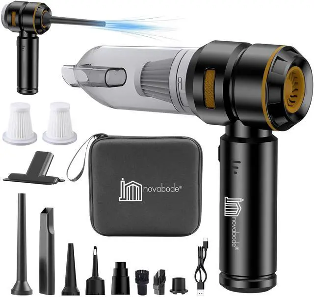 Main image of Handheld Vacuum Cordless, Car Vacuum Cleaner, Portable Mini Compressed Air Blower, Duster. Strong Suction Brushless Motor. 4-in-1 21000Pa Wireless Hand Vacuum, Type C Port, for Car, Home, Office.