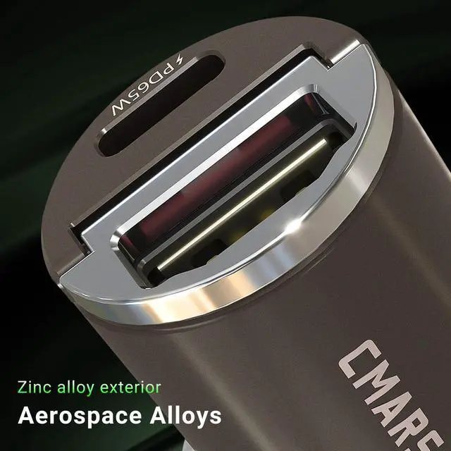 Alt view image 5 of 7 - 125W (PD65W+QC60W) Car Charger USB C/A Plug Outlet, 12-24 Volt Dual Port Fast Charge, Cigarette Lighter Adapter for iPhone 17/16/15/14/13/12/Pro/Max, MacBook/iPad/Samsung/Other Android Devices