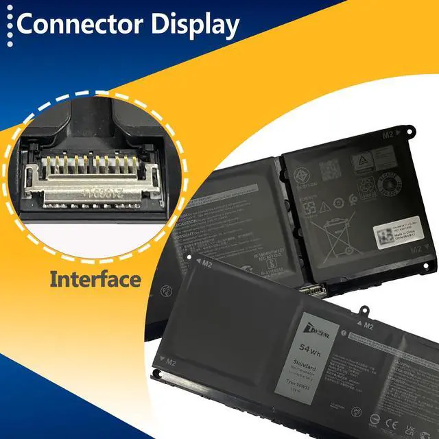 Alt view image 3 of 7 - V6W33 Battery Replacement for Dell Inspiron 3510 3511 3515 5310 5410 5418 5510 5515 5518 5625 5630 5635 Vostro 3515 3525 5620 5625 Latitude 3320 3330 3420 3520 Series