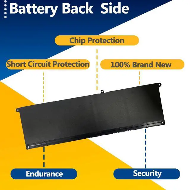 Alt view image 5 of 7 - V6W33 Battery Replacement for Dell Inspiron 3510 3511 3515 5310 5410 5418 5510 5515 5518 5625 5630 5635 Vostro 3515 3525 5620 5625 Latitude 3320 3330 3420 3520 Series
