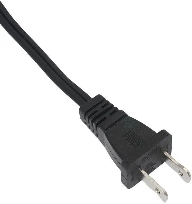 Alt view image 3 of 6 - Short Extension Cord, 2 Prong 8-Inch Small Extension Cord Outlet Saver, 18AWG Power Cord Cable for Indoor, NEMA 5-15P to NEMA 5-15R, 2 Pack, Black