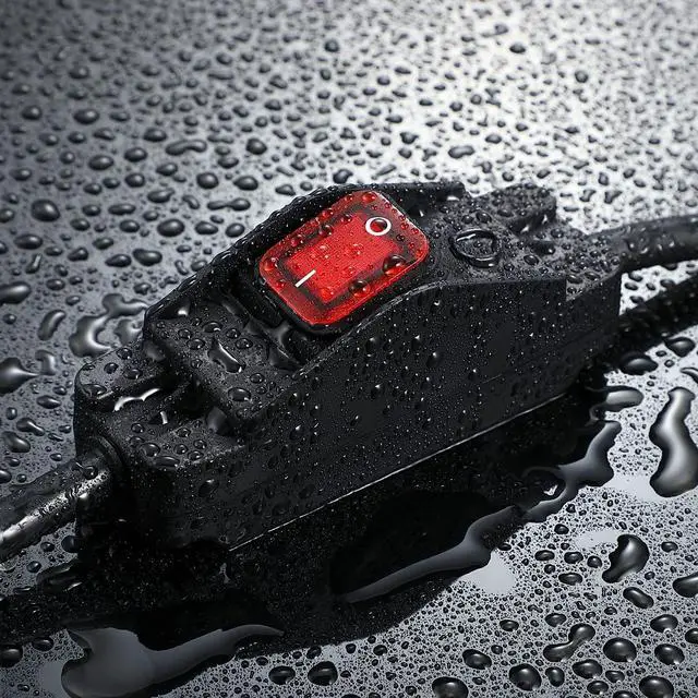 Alt view image 5 of 7 - Outdoor Extension Cords with Switch Waterproof Switch 3 Prong Extension Cord with Inline Cord Switch, Heavy Duty Extension Cord 125v/250v Black Sjtw Extension Cord(1.5 Ft)