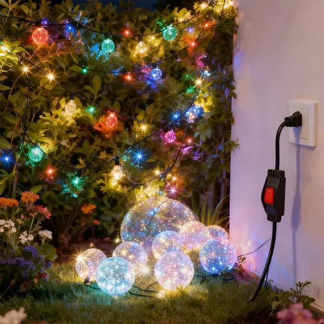 Alt view image 6 of 7 - 1.5 Ft Outdoor Extension Cord with Waterproof Switch, 14/3 SJTW, 16A 125v/250v Grounded 3-Prong Plug, Black