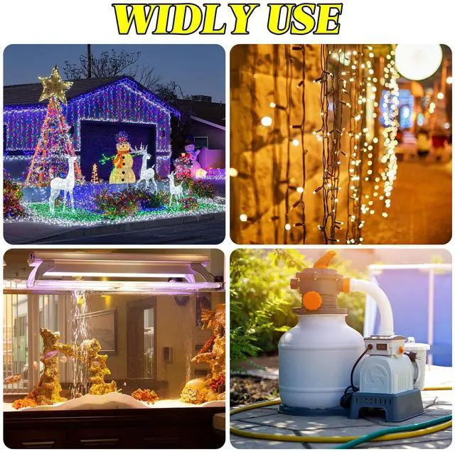 Alt view image 7 of 7 - 1.5FT SJTW 12AWG Outdoor Waterproof Extension in-Line On/Off Switch Cord Compatible with NEMA 5-15P to 5-15R/5-20R/6-15R/6-20R, IP57 Waterproof, 20A 125V 4-in-1 T-Blade Female, ETL Listed