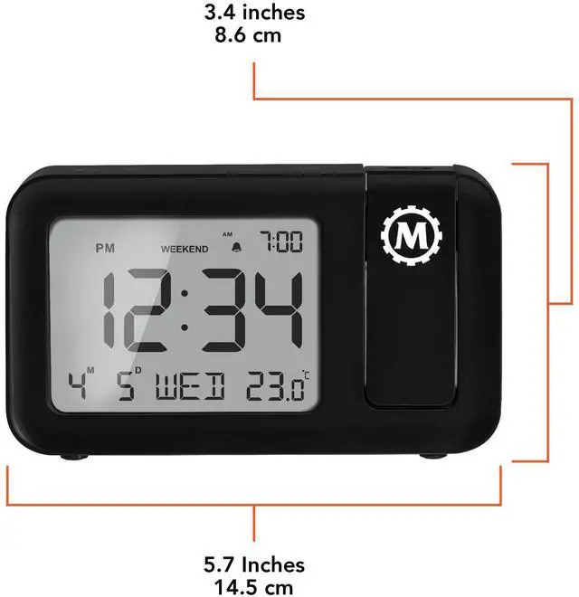 Alt view image 3 of 7 - Projection Clock with Large Display and Backlight