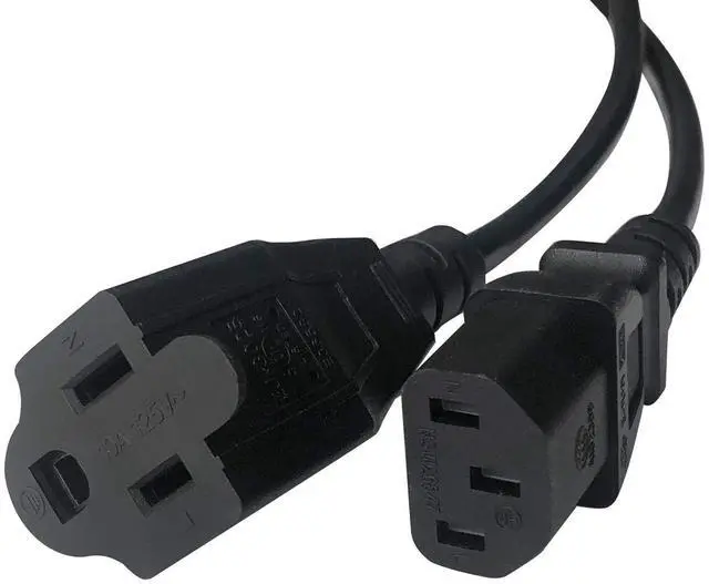 Alt view image 5 of 7 - C14 to C13+NEMA 5-15R Y Splitter Power Plug Cord,Single C14 Male to C13+Nema 5-15R Female Splitter Adapter Cable Cord,30cm