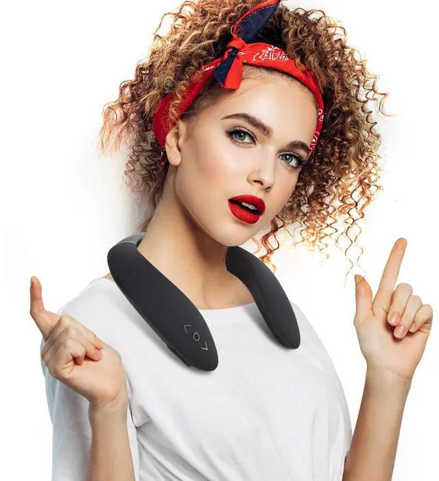 Main image of Neckband Speaker, Wireless Wearable Speaker True 3D Stereo HiFi Sound, Portable Personal Body Speakers with 24H Playtime, for Home, Office, and Outdoors