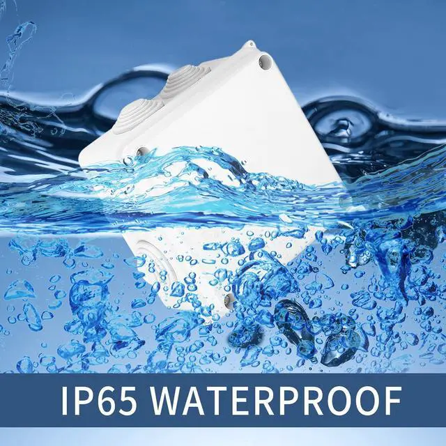 Alt view image 5 of 7 - 4 Pcs Junction Boxes IP65/IP55 Waterproof, White ABS Plastic Dustproof Electrical Project Enclosure Boxes, Universal Outdoor Electrical Boxes Cable Connectors for Electronics Cables, 2 Sizes