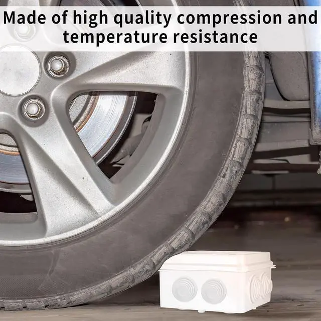 Alt view image 6 of 7 - 4 Pcs Junction Boxes IP65/IP55 Waterproof, White ABS Plastic Dustproof Electrical Project Enclosure Boxes, Universal Outdoor Electrical Boxes Cable Connectors for Electronics Cables, 2 Sizes