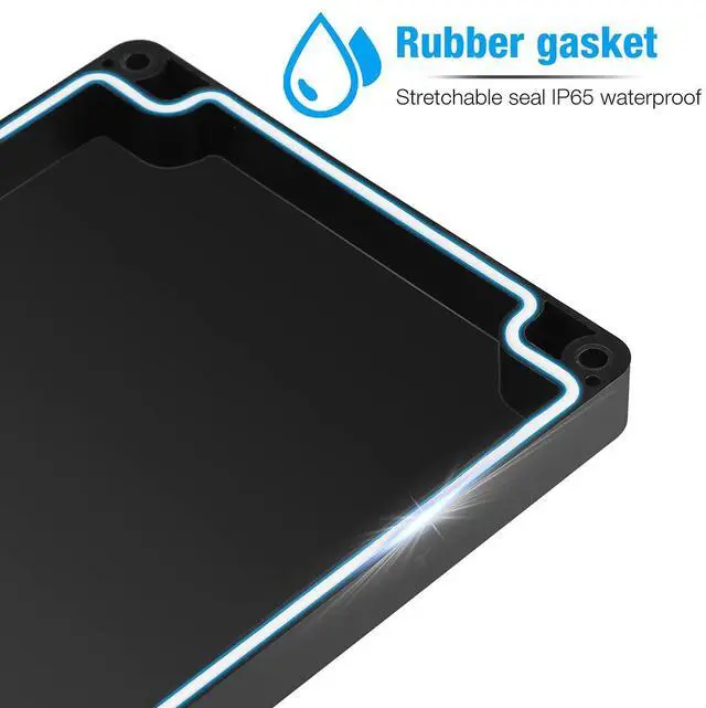 Alt view image 5 of 7 - IP65 Plastic Project Box ABS Waterproof Electronic Enclosure Junction Box with Fixed Ear 7.8" x 4.7" x 3"