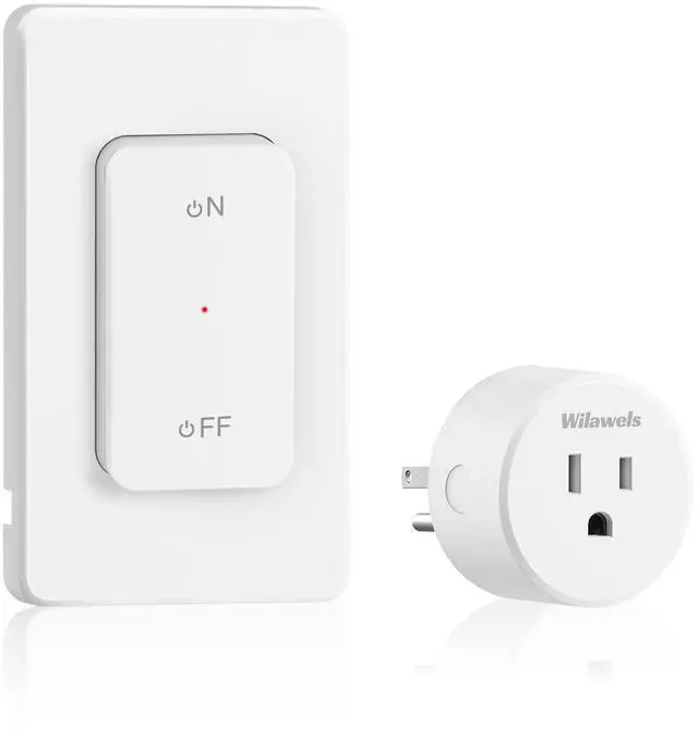 Main image of Remote Control Outlet, Wireless Light Switch with Magnetic Base, On Off Remote Outlet Switch for Light, Lamp, Home Appliance, 100ft RF Range, 15A/1875W, Pre-Programmed, FCC Listed W09RC1106