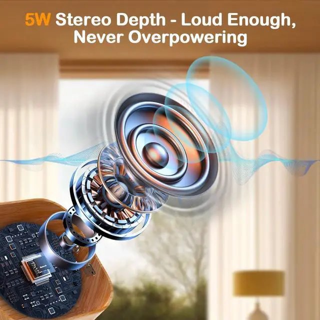 Alt view image 7 of 7 - Sunrise Alarm Clock with Noise Machine: Digital Alarm Clock for Bedrooms, Nature Sounds for Gentle Wake Up, 30 Sleep Sounds, Adjustable Brightness & Volume, Timer - Wood Grain