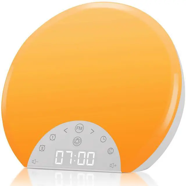Main image of Sunrise Alarm Clock Wake Up Light for Kids, Adults, Heavy Sleepers with Dual Alarms, Snooze, Sleep Aid with 7 Nature Sounds for Bedrooms with 8 Colors Night Light, FM Radio, Gift Ideas