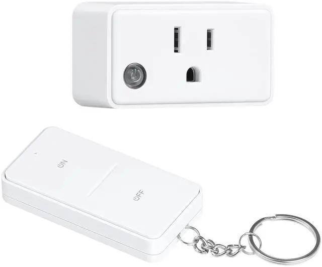Main image of Remote Control Outlet, 200FT Long Range Wireless Light Switch, Mini Electrical Outlet Plug, 15A/1875W High-Power for Lamps, Christmas Lights, Household Appliances, FCC & ETL Listed