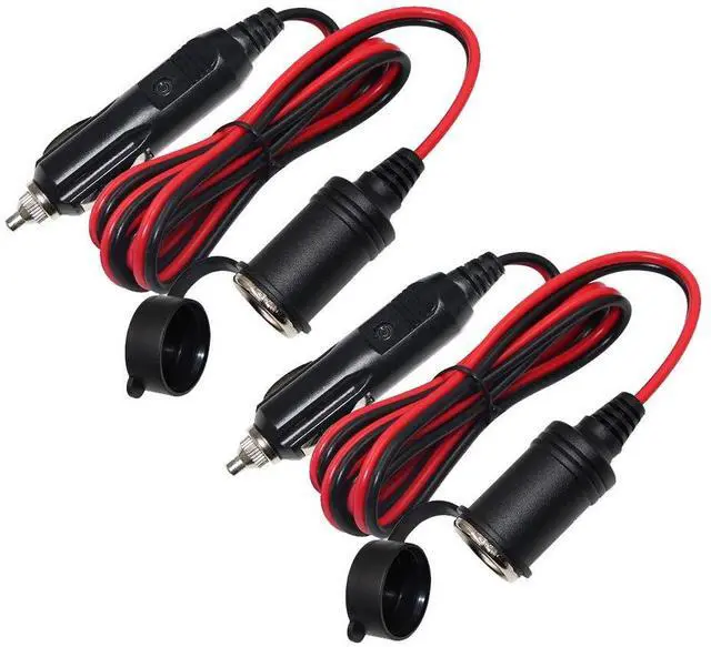 Main image of 12V Cigarette Lighter Extension Cord 12FT -Car Charger Cigar Lighter Male Plug to Female Socket 16AWG Heavy Duty Extension Cable with LED Lights Extender for Air Compressor Pump and Tire Inflator 15A
