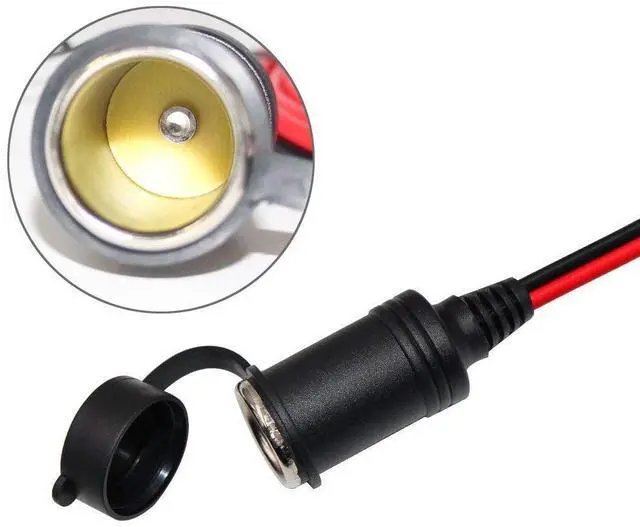 Alt view image 5 of 7 - 12V Cigarette Lighter Extension Cord 12FT -Car Charger Cigar Lighter Male Plug to Female Socket 16AWG Heavy Duty Extension Cable with LED Lights Extender for Air Compressor Pump and Tire Inflator 15A