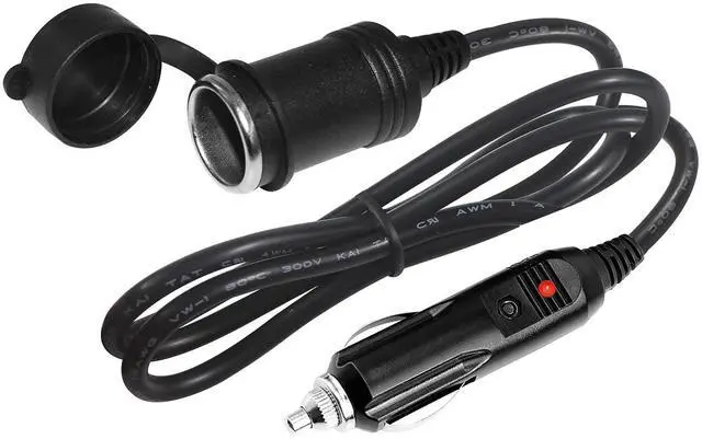 Main image of 12V Cigarette Lighter Extension Cord 3FT -Car Charger Cigar Lighter Male Plug to Female Socket 18AWG Heavy Duty Extension Cable with LED Lights Extender for Air Compressor Pump and Tire Inflator 15A