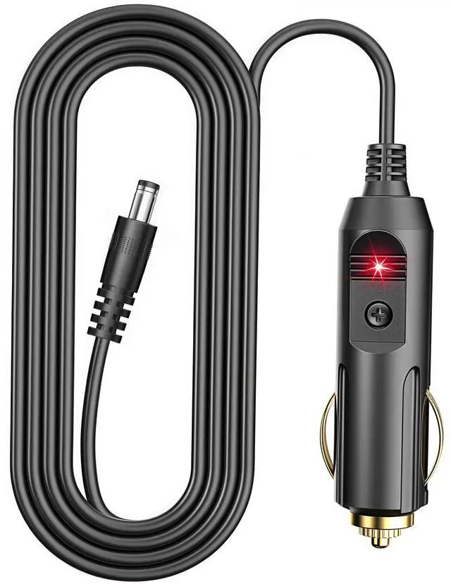 Main image of DC 5.5x2.1mm Car Cigarette Lighter Power Cord,6.5ft 12V-24V Car Charger Power Adapter with Fuse, for Rear View Camera Monitor Car Truck Bus RV Power Supply Extension Cable