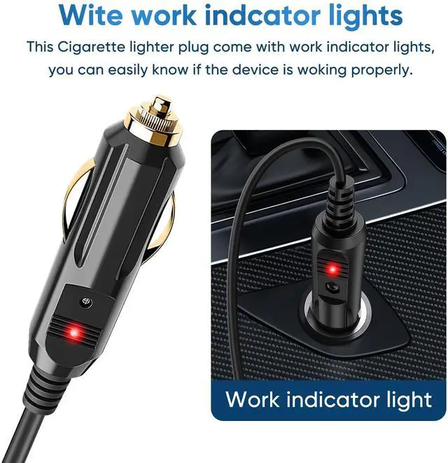 Alt view image 6 of 7 - DC 5.5x2.1mm Car Cigarette Lighter Power Cord,6.5ft 12V-24V Car Charger Power Adapter with Fuse, for Rear View Camera Monitor Car Truck Bus RV Power Supply Extension Cable