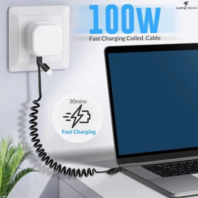 Alt view image 5 of 7 - 100W Multi Charging Cable - 6-in-1 Universal Fast Charging Cable with Zinc Alloy Connectors & PU Cable, Adjustable Length 120cm | C to C, USB to Type-C, Lightning, Micro - MFI Certified
