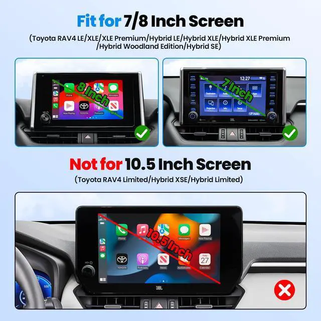 Alt view image 2 of 7 - Magnetic Phone Holder, Powerful Phone Mount with 2 Options iPhone MagSafe & Clip-in Holder for RAV4, 360° Rotation Phone Holder for Toyota RAV4 2019-2025 7/8-Inch Screen Interior Accessories