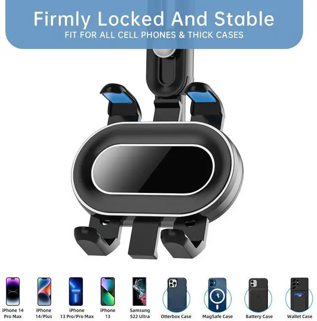 Alt view image 3 of 20 - SOEWIOU Rearview Mirror Phone Holder for Car,360°Rotatable and Retractable Multifunctional Rear View Mirror Phone Holder,Four Corners Fixed Anti-Shake Design,for All Mobile Phones and All Car