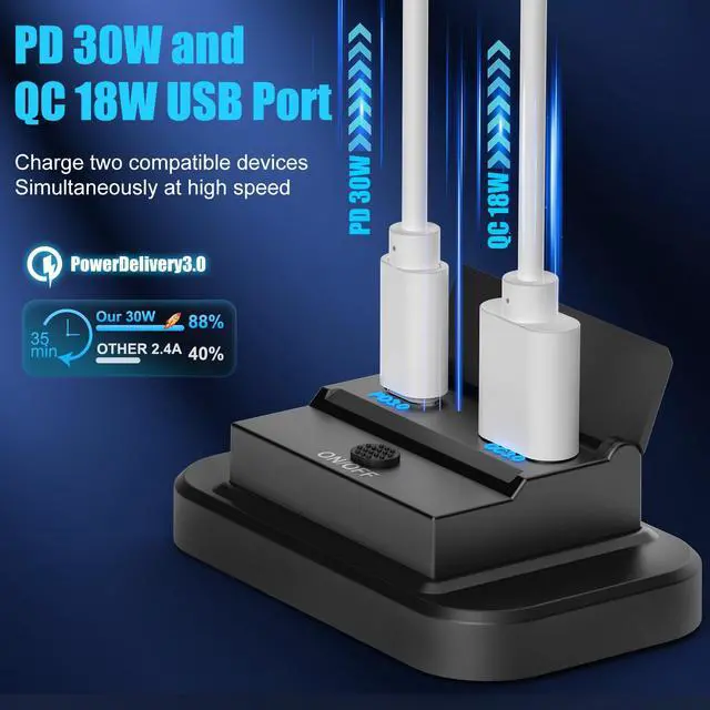 Alt view image 2 of 7 - 12V USB Outlet Surface Mount Lightweight PD USB C 30W and QC 3.0 18W Ports for Car, 12 Volt Cigarette Lighter Replacement Charger Socket Panel with Button Switch for RV Bus Marine Motorcycle