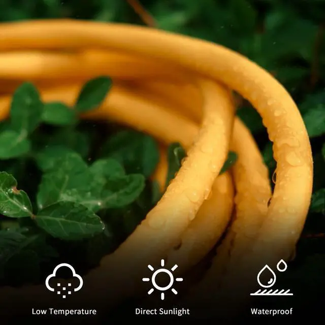 Alt view image 3 of 7 - Indoor Outdoor Extension Cord with Lighted End, 12 Gauge Heavy Duty 15 ft Yellow 3 Prong 15A Weatherproof Power Cord for Garage, Garden and Home, 12/3 SJTW UL Listed