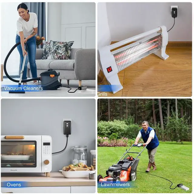 Alt view image 5 of 7 - Auto-Monitoring GFCI Replacement Plug Assembly, Auto Reset 15 Amp 3 Wires 3 Prongs,Waterproof, Ground Fault Circuit Interrupter for Air Conditioner, Pressure Washer, Ovens, Hot Tub.ETL Listed,Black