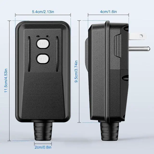 Alt view image 6 of 7 - Auto-Monitoring GFCI Replacement Plug Assembly, Auto Reset 15 Amp 3 Wires 3 Prongs,Waterproof, Ground Fault Circuit Interrupter for Air Conditioner, Pressure Washer, Ovens, Hot Tub.ETL Listed,Black
