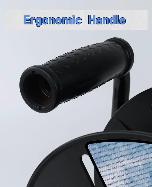 Alt view image 6 of 7 - Extension Cord Storage Reel, Retractable Heavy Duty Open Cord Reel for 12/3,14/3,16/3 Gauge Extension Cord, Portable Empty Hand Wind Power Cord Roller Holder with 4-Grounded Outlets