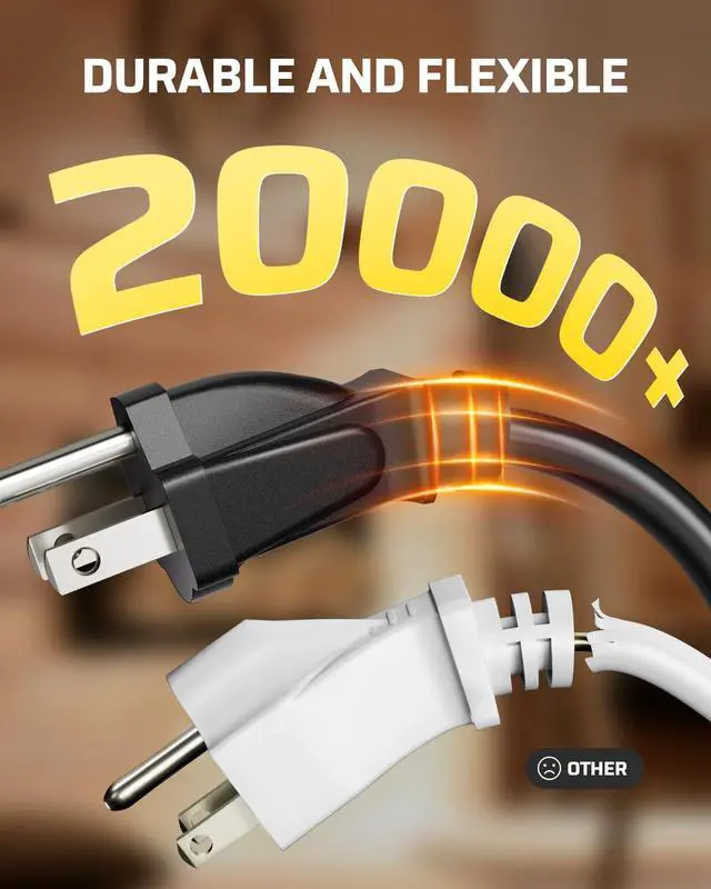 Alt view image 5 of 7 - Extension Cord Reel with 25 FT Power Cord, Hand Wind Retractable, 16/3 AWG SJTW, 4 Grounded Outlets, 13 Amp Circuit Breaker, Yellow, Black, UL Listed