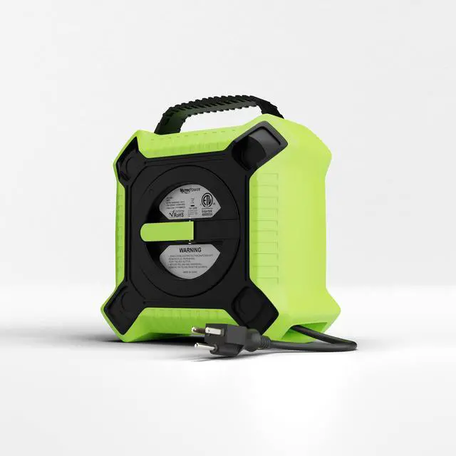 Alt view image 6 of 6 - 35 FT Retractable Extension Cord Reel Heavy Duty 14AWG/3C SJTW Power Cord Reel with 4 Electrical outlets for Garage and Shop, 10 Amp Circuit Breaker ETL Listed