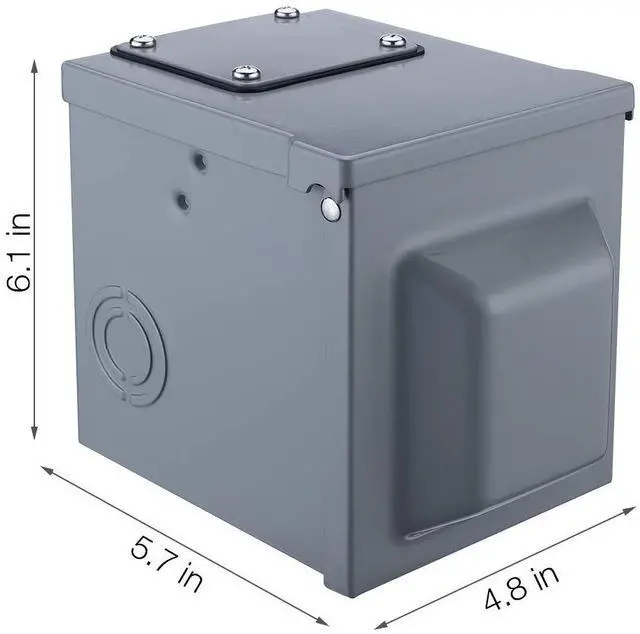 Alt view image 3 of 7 - 50 Amp 125/250 Volt RV Power Outlet Box, Enclosed Lockable Weatherproof Outdoor Electrical NEMA 14-50R Receptacle Panel, for RV Camper Travel Trailer Motorhome Electric Car Generator.
