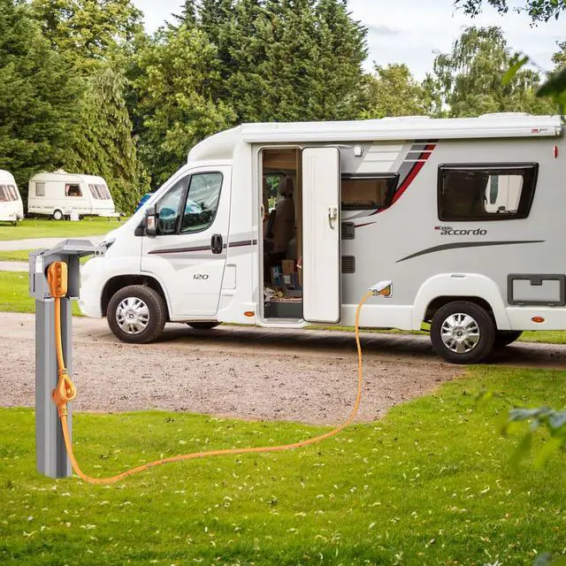 Alt view image 2 of 7 - RV Power Outlet Box 50 Amp 125/250V, RV Power Receptacle Panel Plug,RV Nema 14-50R Receptacle Box Lockable Weatherproof Electrical Box,RV Power Outlet Box for RV Camper Travel Trailer Motorhome.