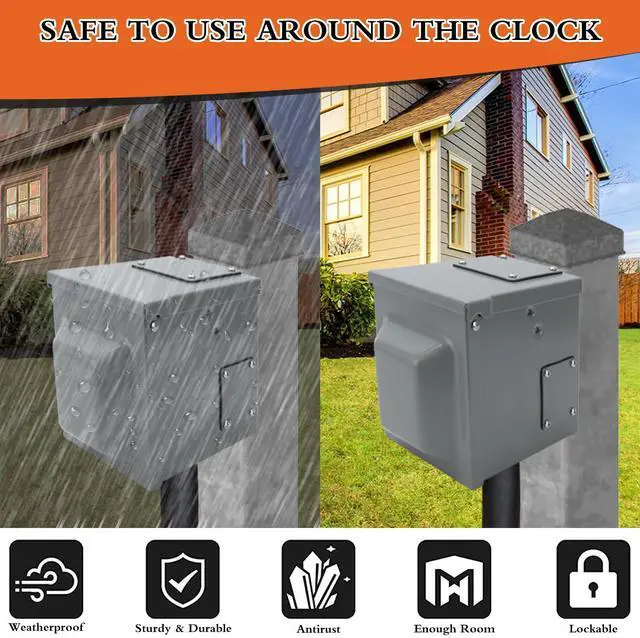 Alt view image 3 of 7 - RV Power Outlet Box 50 Amp 125/250V, RV Power Receptacle Panel Plug,RV Nema 14-50R Receptacle Box Lockable Weatherproof Electrical Box,RV Power Outlet Box for RV Camper Travel Trailer Motorhome.