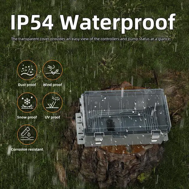 Alt view image 2 of 6 - 9x5x4.3 Outdoor Extension Cord Cover for Outside Waterproof Outdoor Electrical Box Outlet Plug Cover Cord Protector Plastic Connection Box for Power Strip Lights Pump Controllers