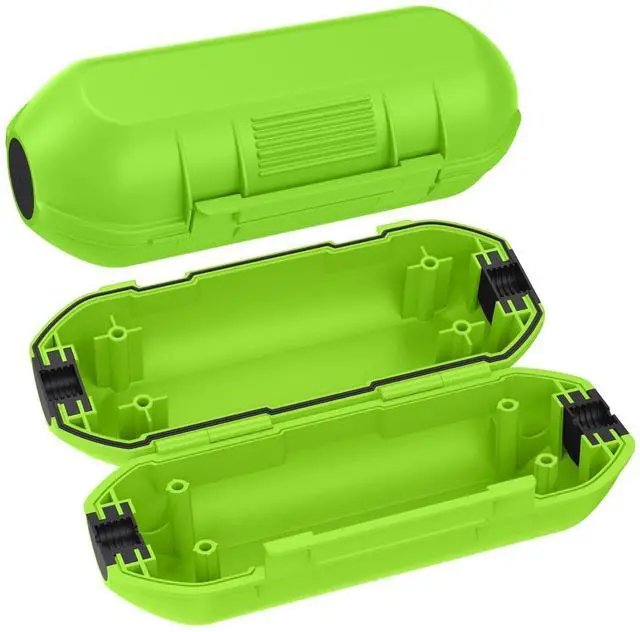 Main image of 2 Pack Extension Cord Cover Outdoor, IP54, Connection Box to Protect Outdoor Outlet, Plug, Christmas Holiday Decoration Light, Green
