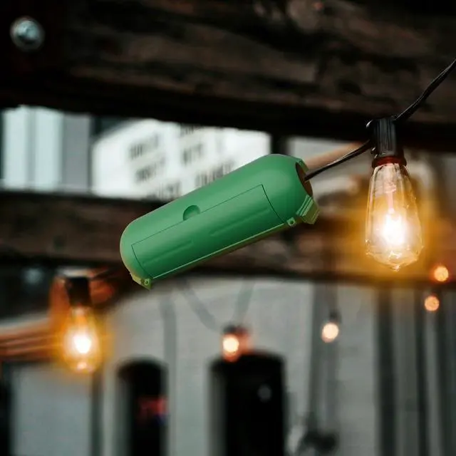 Alt view image 7 of 7 - 2 Pack Mini IP44 Waterproof Outdoor Connection Box with Lockable Latches and Mounting Holes, Weatherproof Extension Cord Safety Cover for Outdoor Plugs, Lights, Cables, Wires, Size Small, Green