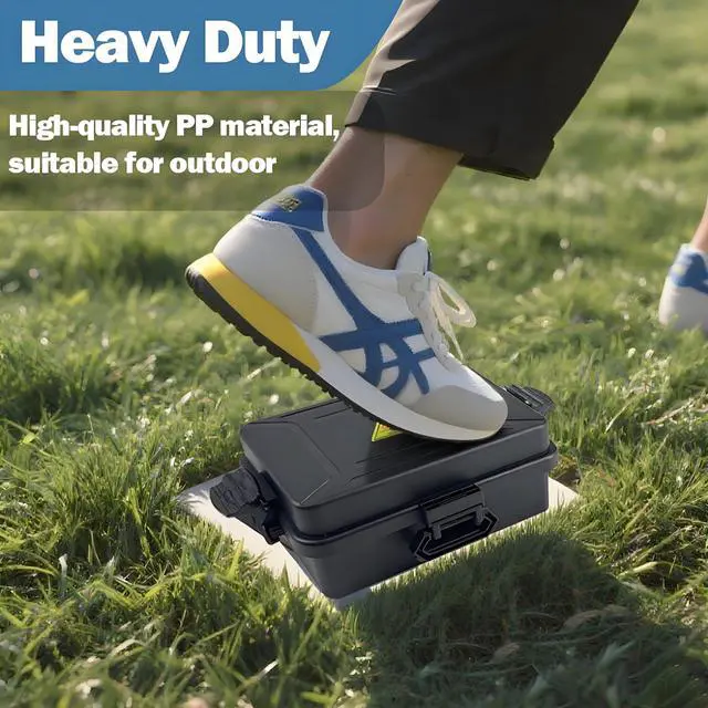 Alt view image 7 of 7 - Mini Outdoor Electrical Box, IP54 Waterproof Extension Cord Cover (Inside 6.2 x 3.9 x 2.7 inches) Weatherproof Connection Box for Plug,Connector, Power Cord, Festive Light(2 PCS Black)