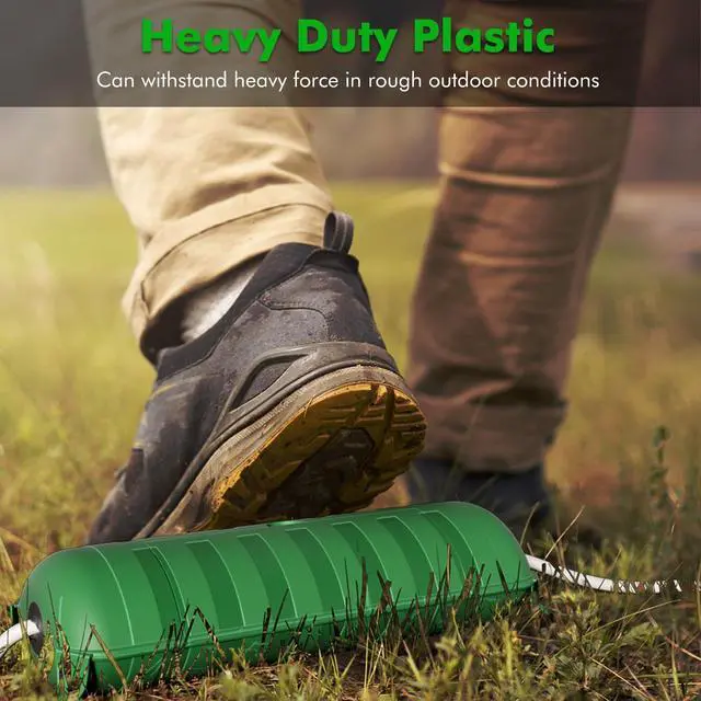 Alt view image 5 of 7 - Extension Cord Safety Cover, IP44 Waterproof Connection Box, Weatherproof Electrical Enclosure Seal to Protect Outdoor Outlet, Plug, Holiday Decoration Light, Fountain, Power Tool, Green