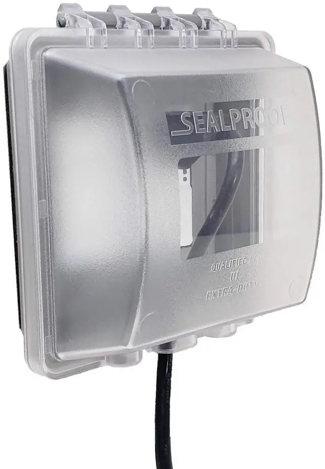 Main image of 2-Gang Weatherproof in Use Outlet Cover | Two Gang Outdoor Plug and Receptacle Protector, Lockable, UL Extra Duty Compliant, 45 Configurations