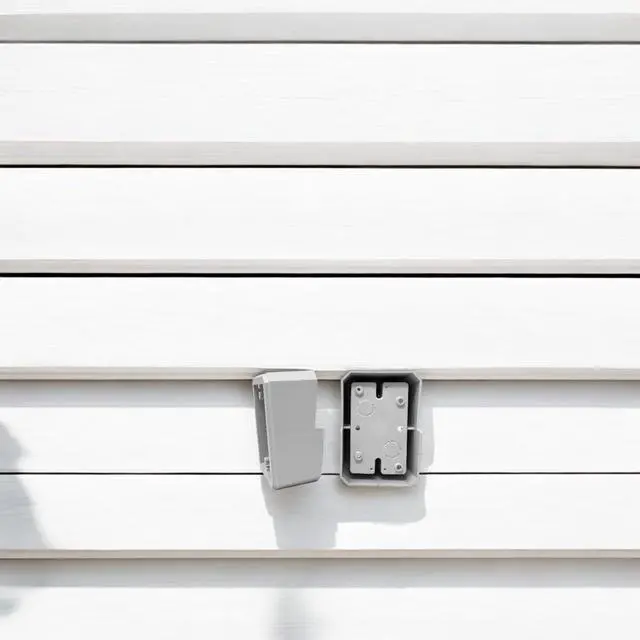 Alt view image 7 of 7 - FS8141-1 (1-Gang) Non-Metallic Weatherproof FS Outlet Device Box for 1/2 in Lap Siding, White