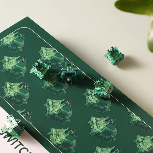 Alt view image 6 of 7 - V3 Matcha Green Pro Keyboard Switch with Dustproof Stem for Mechanical Gaming Keyboard, 50gf Actuation Force Linear Switches Pre-Lubed Switch (45 pcs)