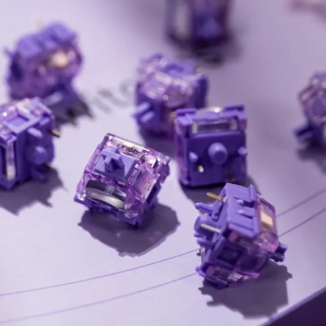 Alt view image 4 of 7 - Linear Switches Mechanical Gaming Keyboard Starlit Switch 5-Pin with LED Diffuser Pre-Lubed 45gf